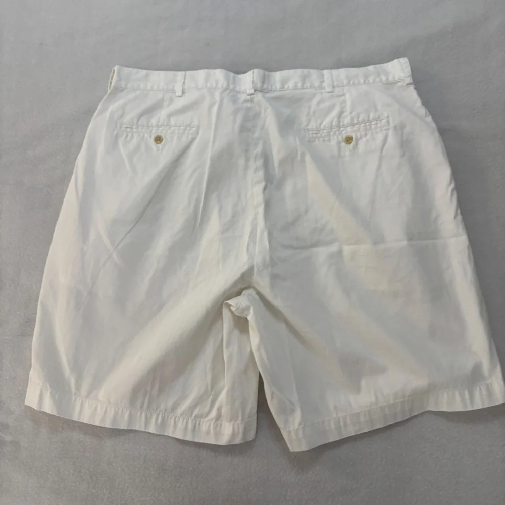 Polo Ralph Lauren Tyler Short Mens 42 White Pleated Cotton Chino Shorts